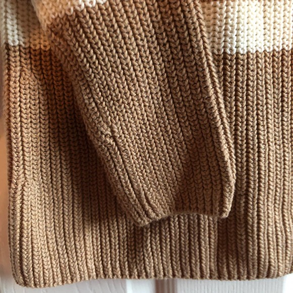 NWT Talbots Mockneck Shaker Stitch Stripe Sweater - Size  - Petite XS (0-2) - Picture 5 of 7